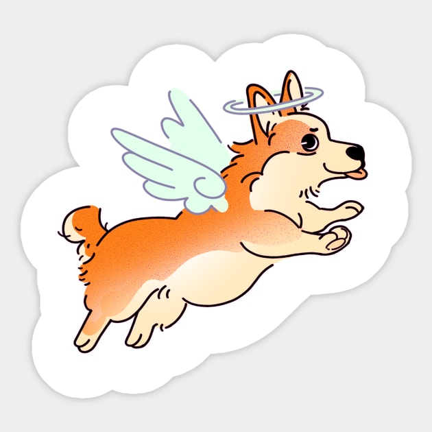 Baby Angel Corgi Sticker by Pikipouet